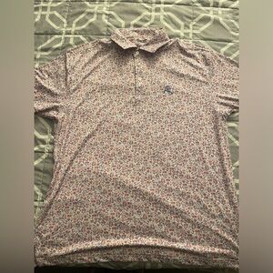 Rhoback Mens Performance Polo The American Icon Red/White/Blue Large L